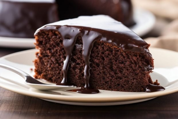 Пісний шоколадний торт-Простий і смачний рецепт, як приготувати покроково