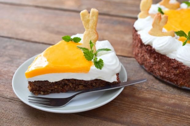 Шоколадний торт з сирним кремом і апельсинової заливкою – простий і смачний рецепт, як приготувати покроково