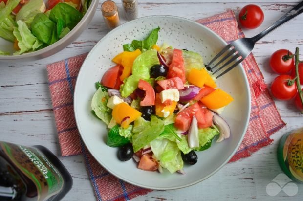 Грецький салат без огірків – простий і смачний рецепт з фото (покроково)