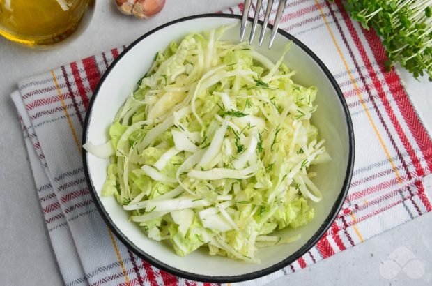 Капустяний салат із зеленню-простий і смачний рецепт з фото (покроково)