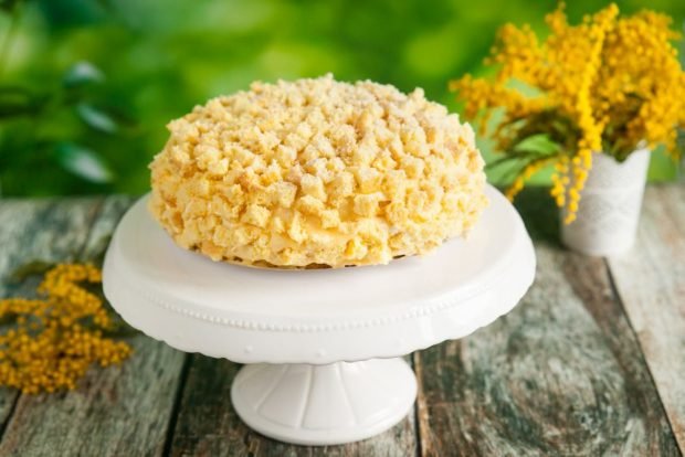 Пісний торт Мімоза – простий і смачний рецепт, як приготувати покроково