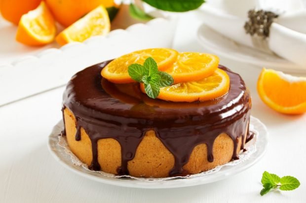 Апельсиновий торт з шоколадною глазур'ю – простий і смачний рецепт, як приготувати покроково
