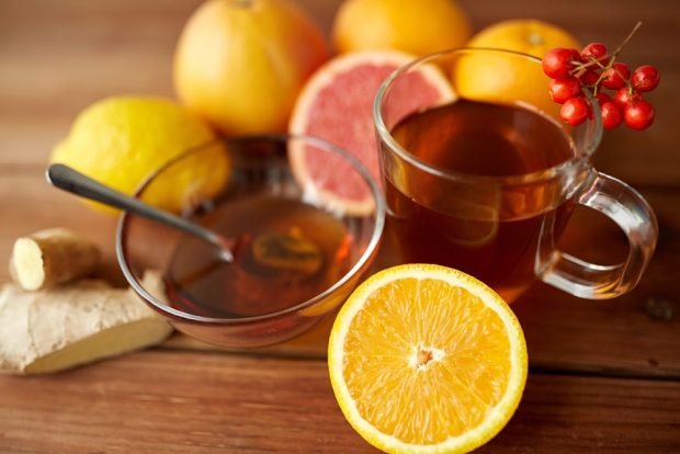 Чай с лимоном и апельсином