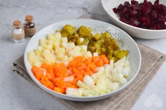 Винегрет с кукурузой – фото приготовления рецепта, шаг 3