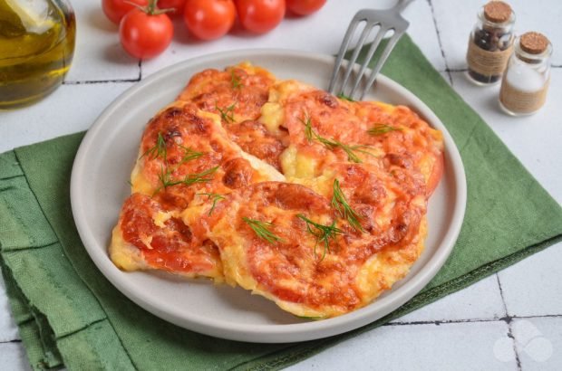 Курячі відбивні з помідорами і сиром в духовці – простий і смачний рецепт з фото (покроково)