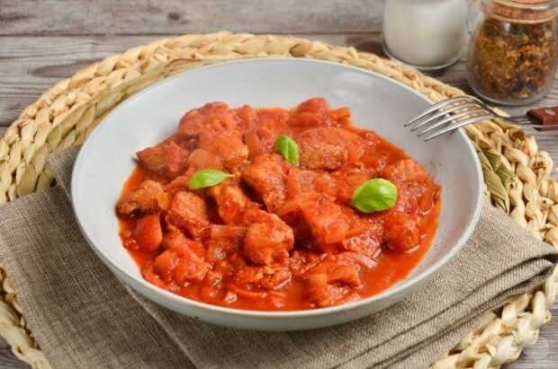 Свинина з овочами в томаті – простий і смачний рецепт з фото (покроково)