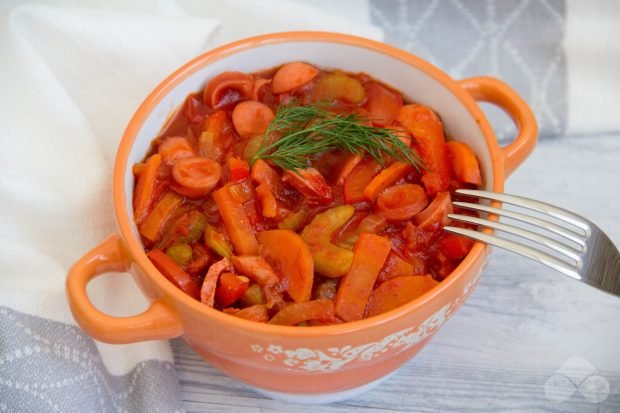 Овочеве рагу з сосисками в горщиках – простий і смачний рецепт з фото (покроково)