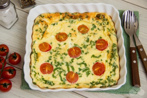 Омлет з помідорами і сиром в духовці – простий і смачний рецепт з фото (покроково)