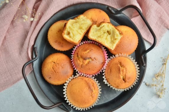 Кексы на сметане – фото приготовления рецепта, шаг 5