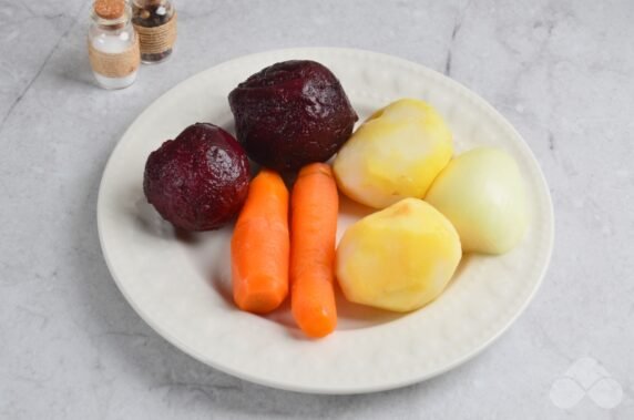 Винегрет с корейской морковкой – фото приготовления рецепта, шаг 1