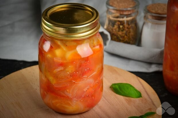 Овощной салат с баклажанами на зиму – фото приготовления рецепта, шаг 6